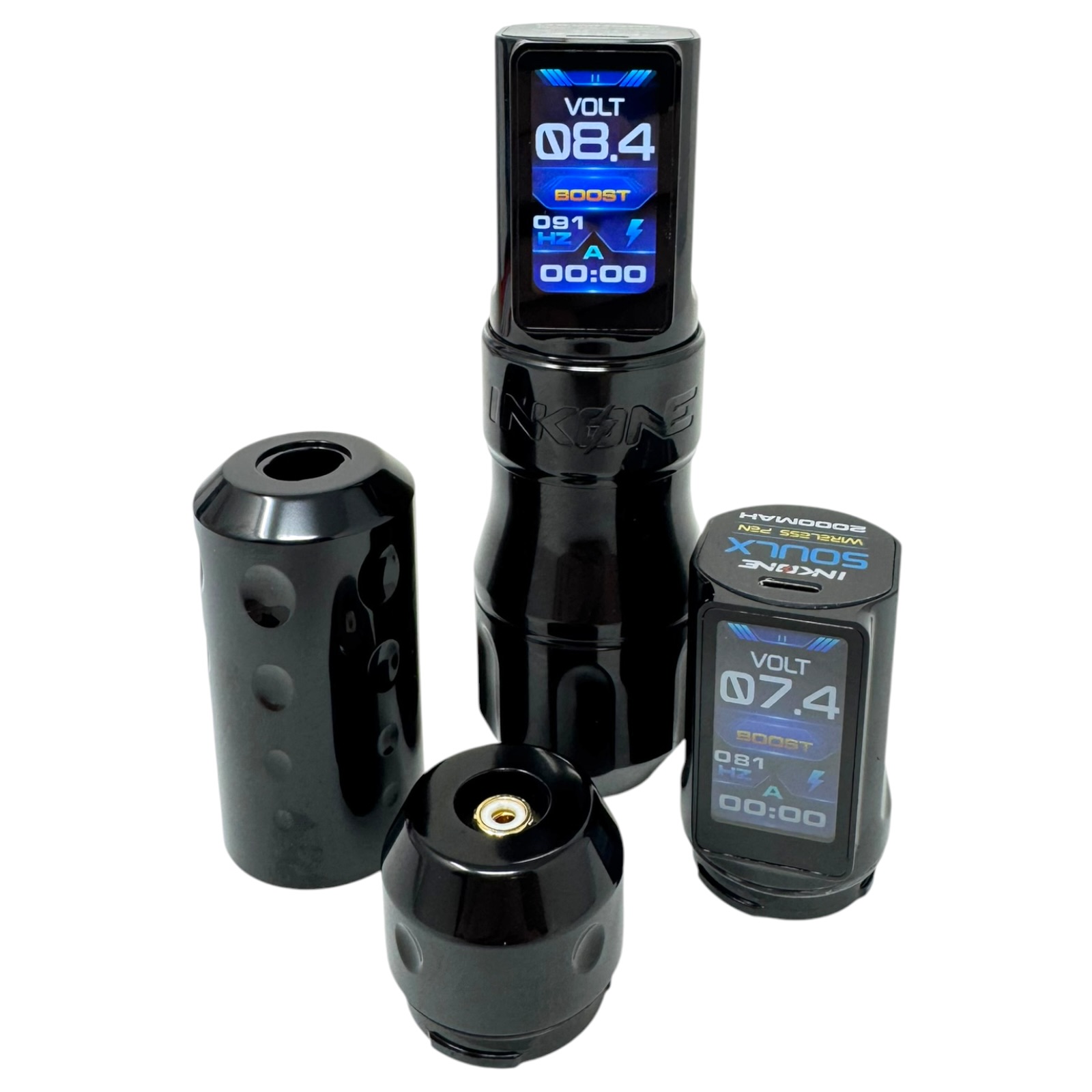 INKONE SOULX Dark Black - Wireless Tattoo PROFI Pen Maschine verstellbar New Gen