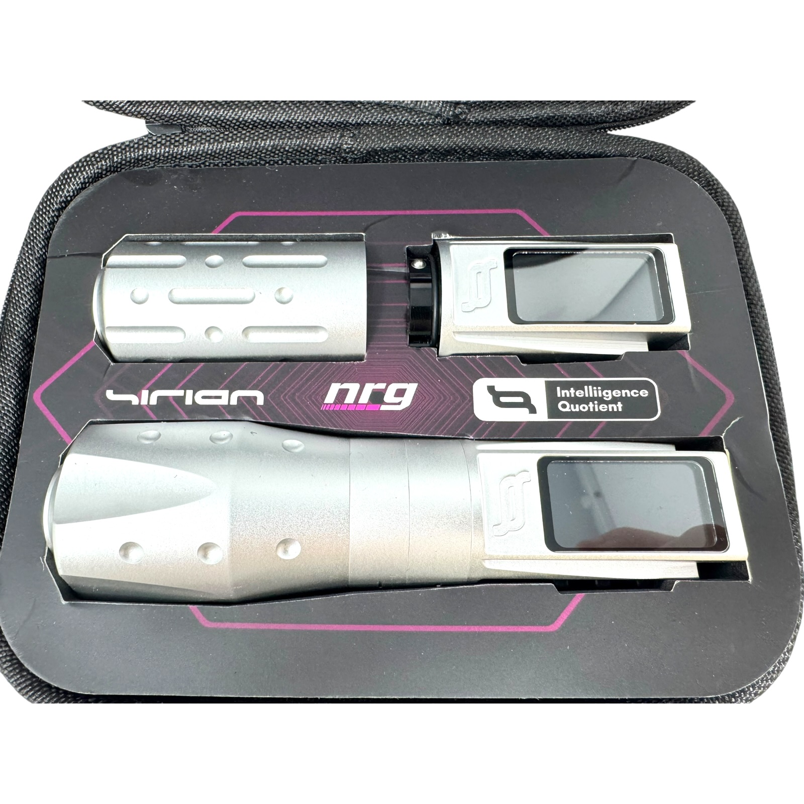INKONE NRG White Chrome - Wireless Tattoo PROFI Pen Maschine verstellbar New Generation High End Japan - 2xAkku