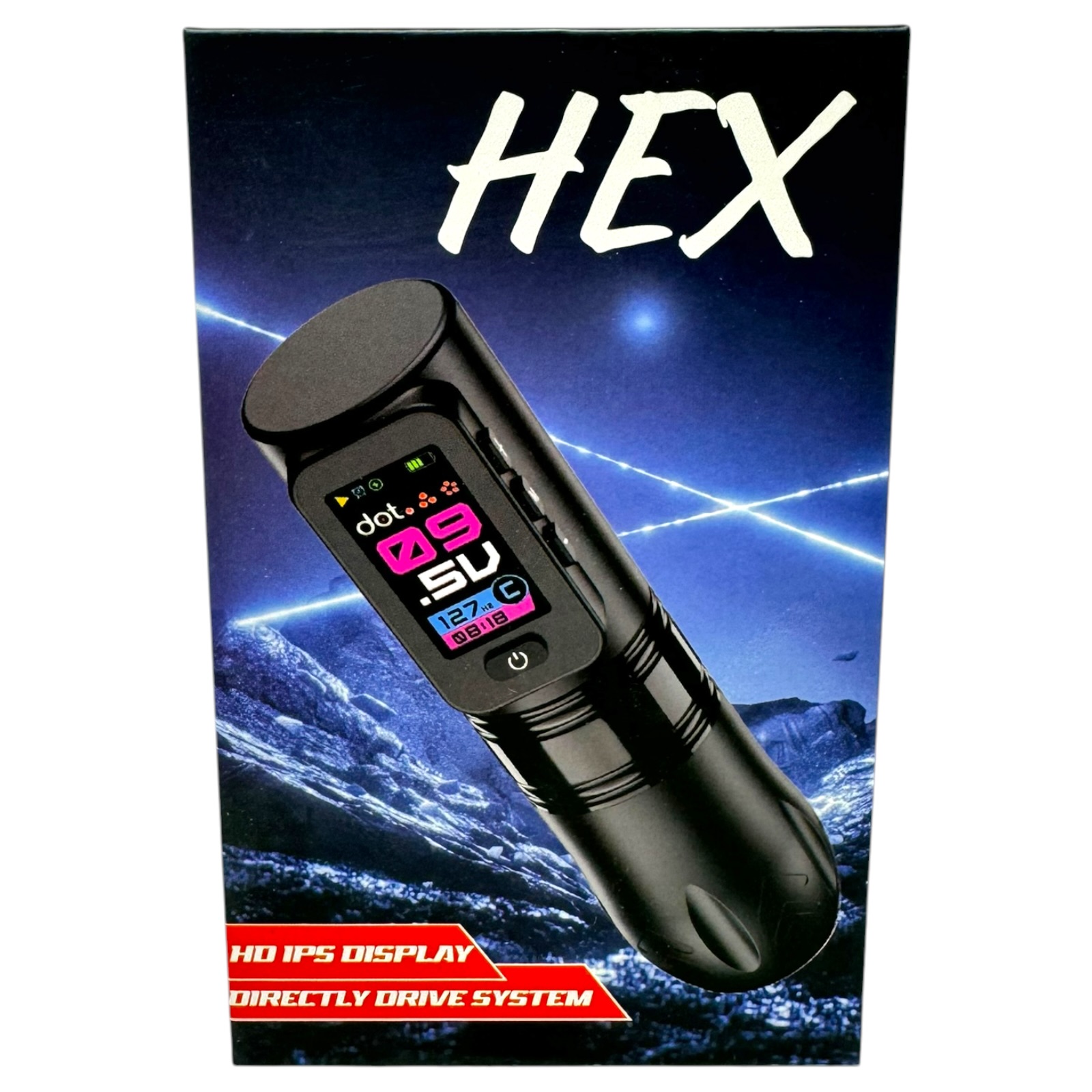 INKgrafiX® HEX Nightrazit - Wireless Tattoo PROFI Pen Maschine - HD Farbdisplay Speicher - Preis/Leistung!