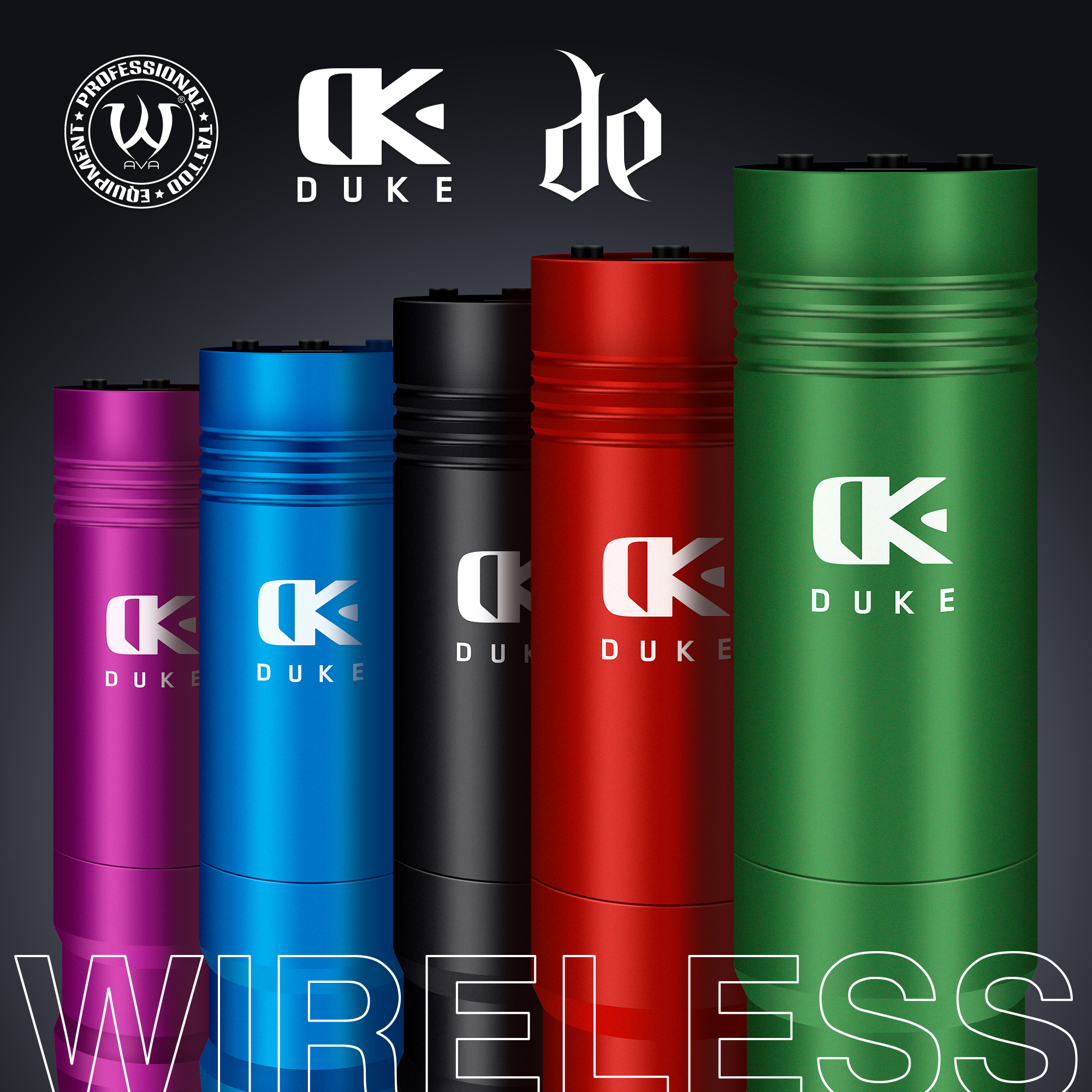 DUKE Wireless Pen K3 BLACK - kabellos mit extra starkem Akku - Preis Leistung Sieger