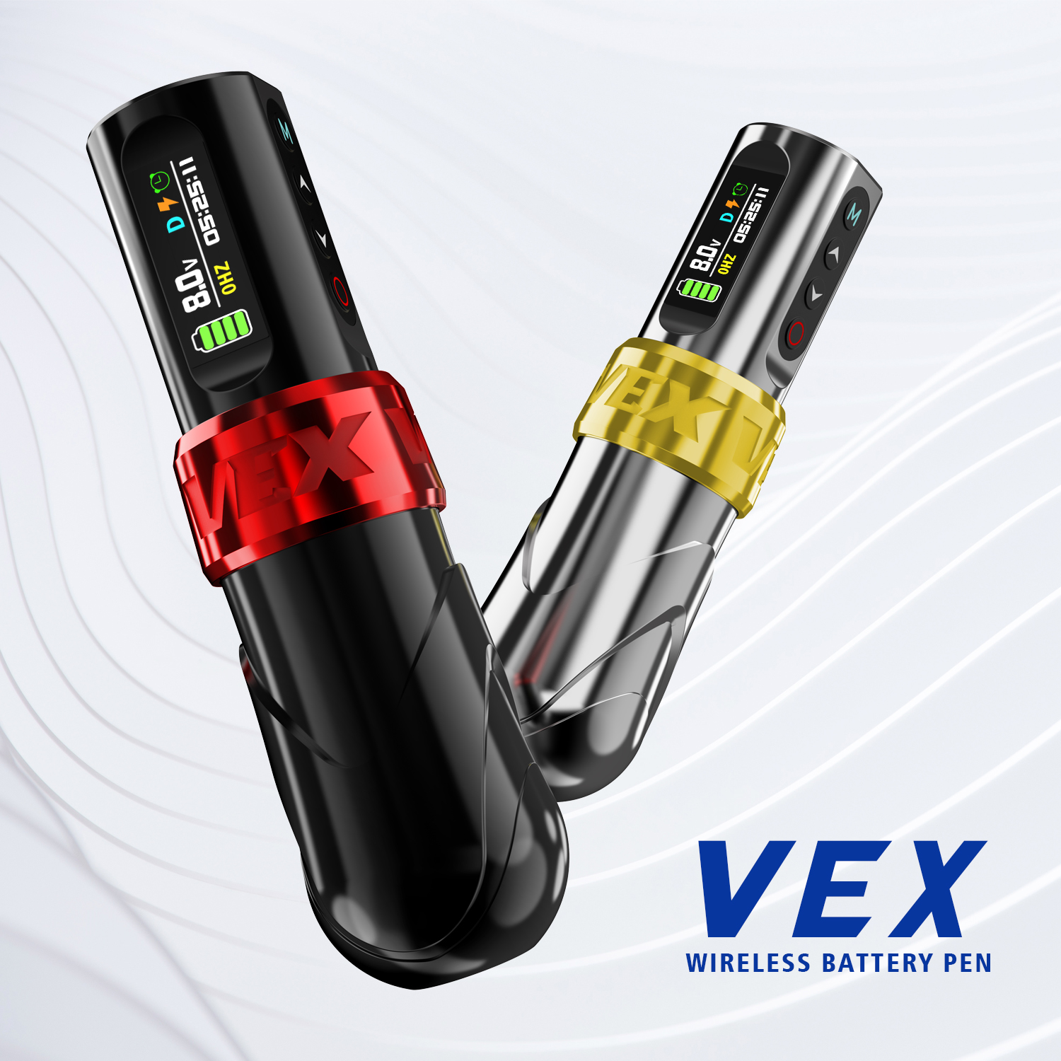 INKgrafiX® VEX Wireless Tattoo PROFI Pen Maschine - HD Brushless 2xAKKU - Premium