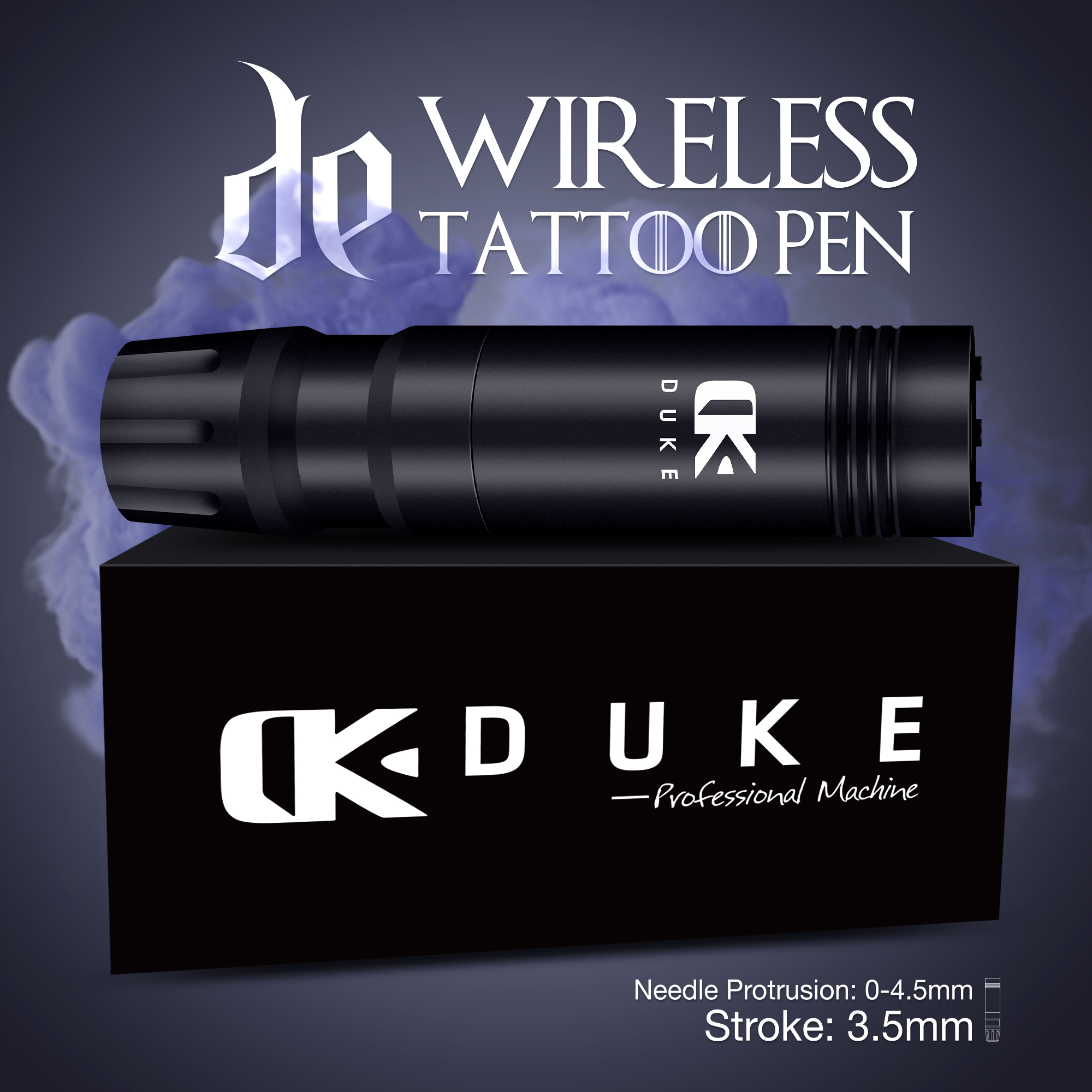 DUKE Wireless Pen K3 BLACK - kabellos mit extra starkem Akku - Preis Leistung Sieger