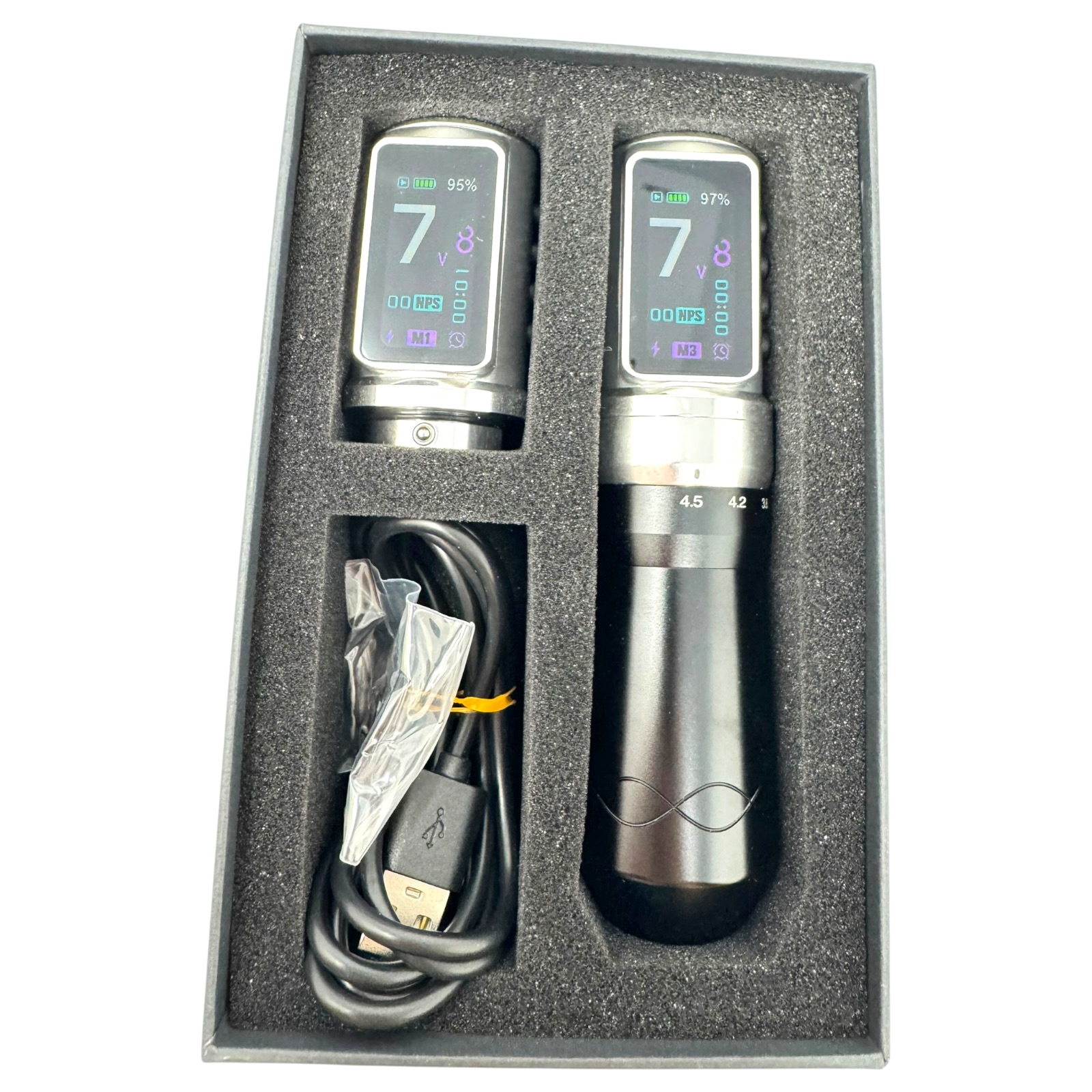 Tribal Jewelry® TJ7 Wireless Tattoo Pen 2x Akku Maschine Hub verstellbar Next Gen
