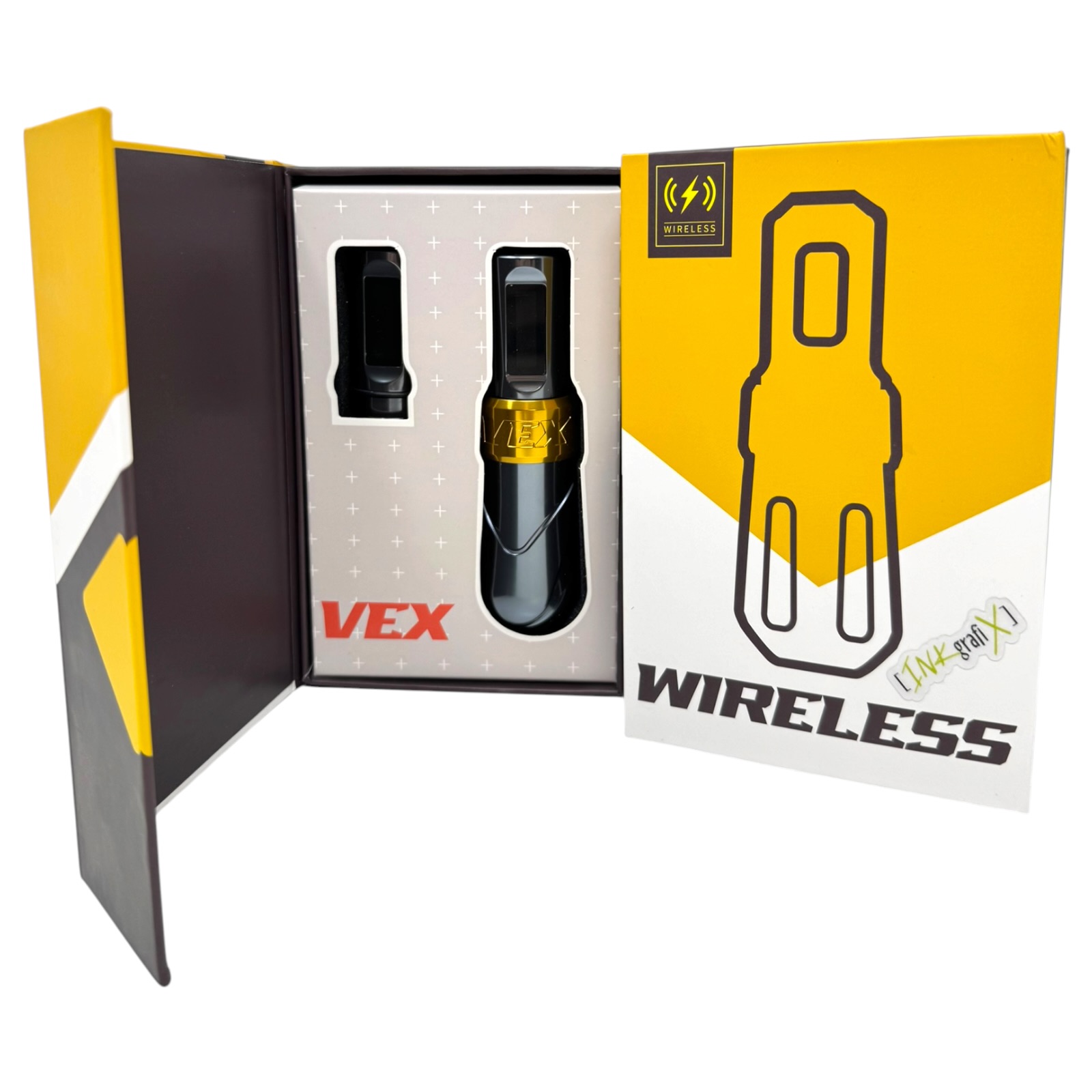 INKgrafiX® VEX Nightshade - Wireless Tattoo PROFI Pen Maschine - HD Brushless 2xAKKU - Premium