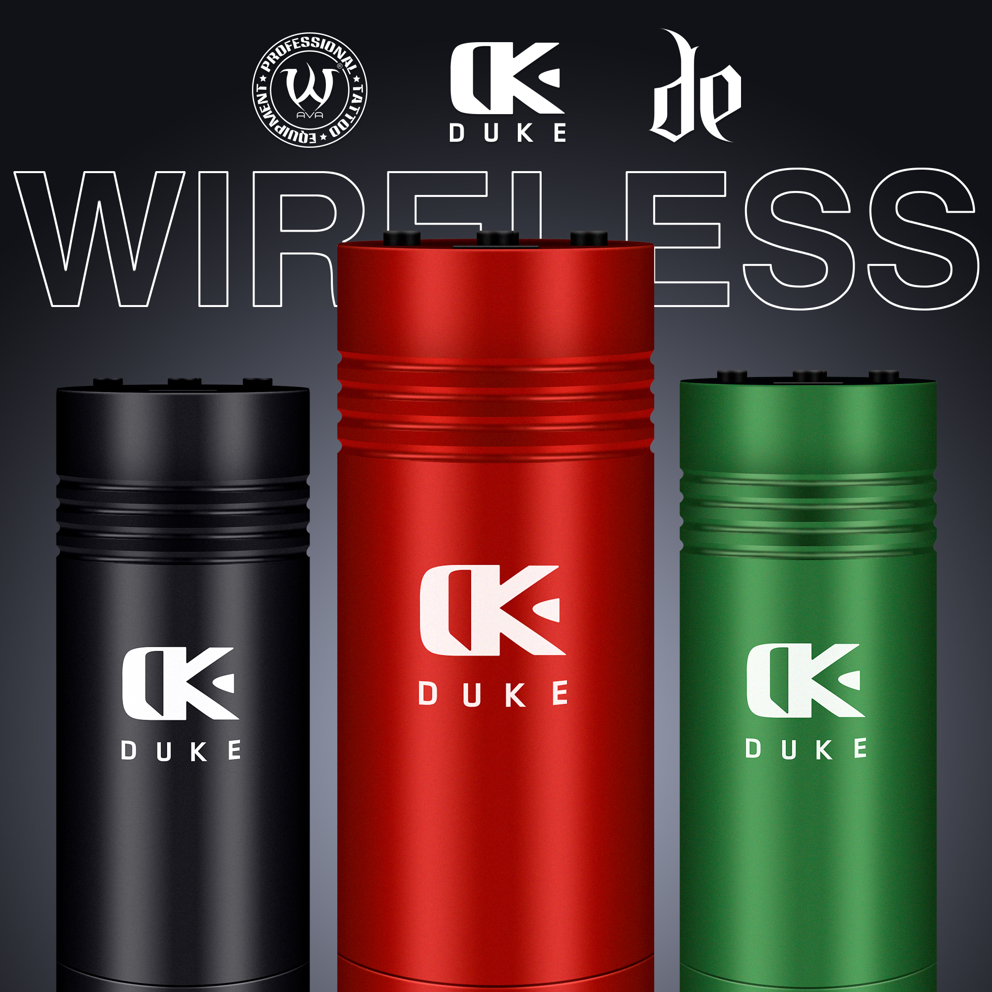 DUKE Wireless Pen K3 BLACK - kabellos mit extra starkem Akku - Preis Leistung Sieger