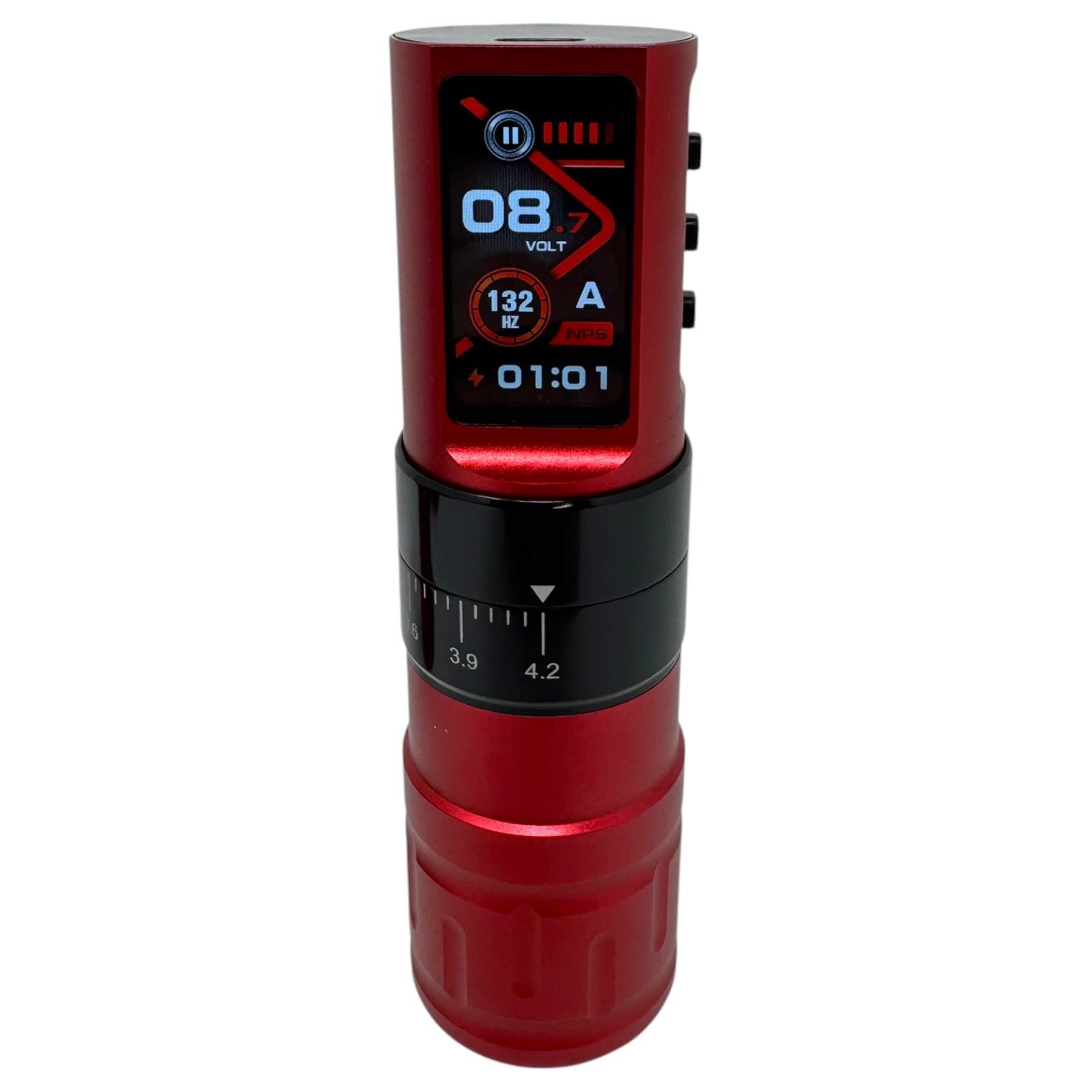 INKONE U1 RED Moon - Wireless Tattoo PROFI Pen Maschine verstellbar - 2 Akkus - New Generation