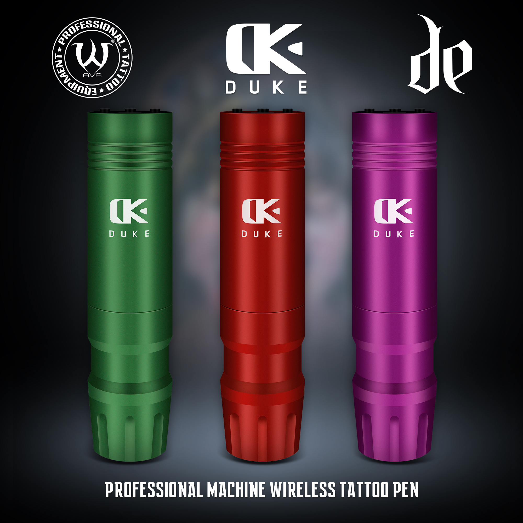 DUKE Wireless Pen K3 BLACK - kabellos mit extra starkem Akku - Preis Leistung Sieger