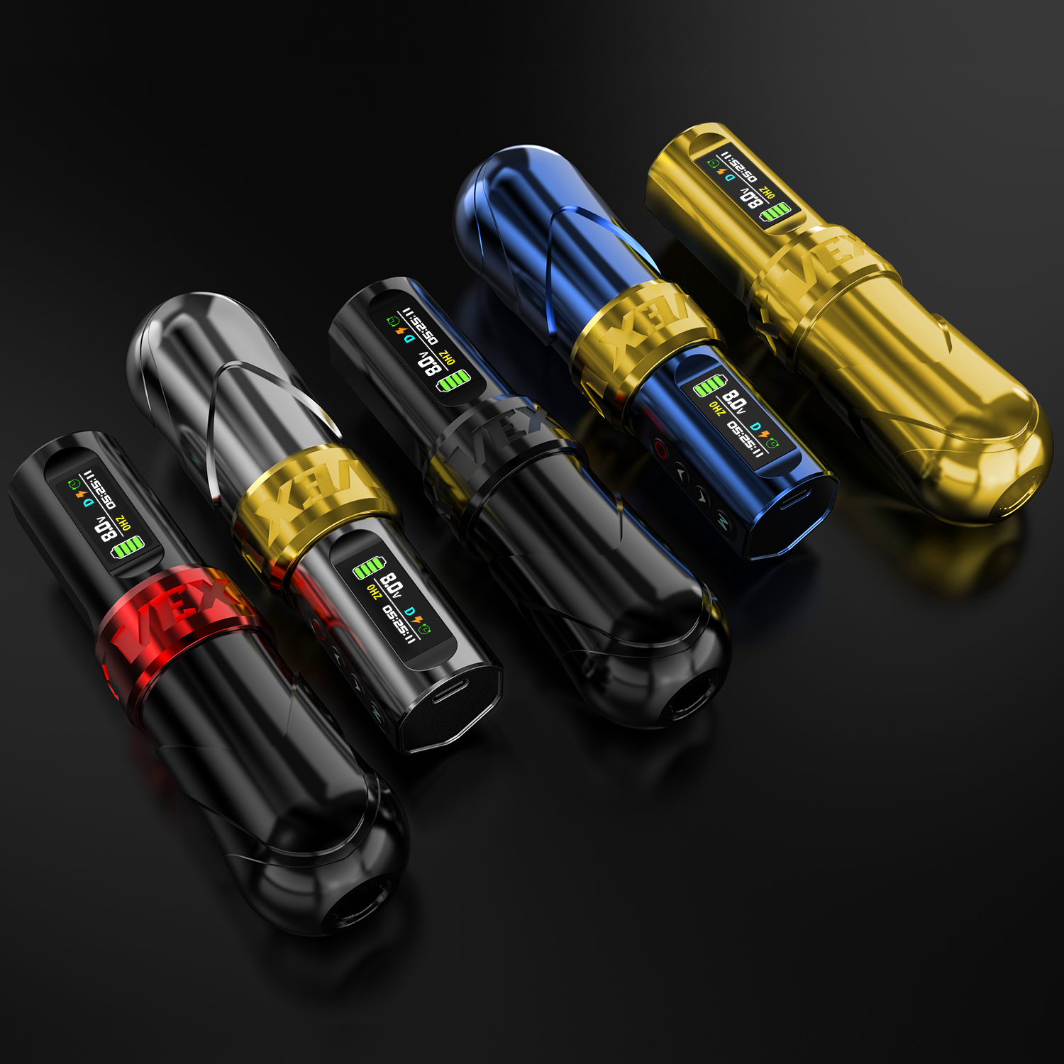 INKgrafiX® VEX Wireless Tattoo PROFI Pen Maschine - HD Brushless 2xAKKU - Premium