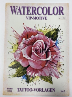 Tattoo Buch WATERCOLOR VIP-Motive - 51 Seiten - Softcover 