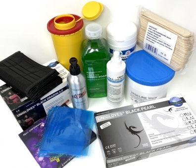 TATTOO - SAFETY und BASIC KIT XXL Complete - Hygiene Desinfektion Reinigung und Schutz, alles in einem Paket 